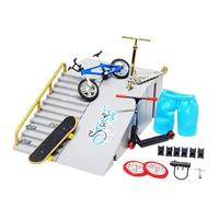 KIXZSAZ Kit de pièces pour Rampe de Skateboard : améliorez Vos compétences en Fingerboard grâce à des détails réalistes et développez Votre Coordination œil-Main. Patins