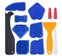 KIXZSAZ Kit d'outils de calfeutrage grattoir multi-angle applicateur de décapant léger lavable épandeur pratique ensemble finition lisse, Bleu