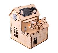 KIXZSAZ Kit Maison Intelligente à Monter soi-même, kit de démarrage Facile à Assembler, expérience d'apprentissage créative, Outil pédagogique en Bois