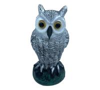 KIXZSAZ La décoration de jardin répulsive contre les rongeurs de la ferme hibou réaliste et technologie simulation unique ont une forme réaliste. Le PE est doux, Des oreilles pointues