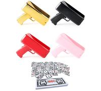 KIXZSAZ Le pistolet à coupons est un accessoire amusant qui peut tirer des coupons ; il est simple à utiliser, durable et facile transporter, idéal pour les événements, Or brossé