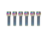 KIXZSAZ Lot de 6 vis de Tige vélo Boulon Colonne Montante Guidon vélo en Acier Inoxydable avec rondelle réparation Entretien pièces Rechange, Coloré, M5