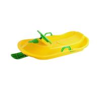 KIXZSAZ Luges pour Enfants polyvalentes avec Volant innovant pour Un Plaisir accru des activités Hivernales en Plein air, Jaune, 102 x 19 x 48 cm