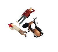 KIXZSAZ Maquettes de Voitures, Figurines à Peindre, scène d'accident de la Route, échelle 1/64, Figurines en résine, kit de Construction de Diorama, café accidentel