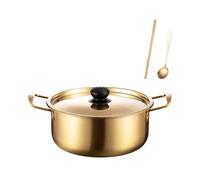 KIXZSAZ Marmite à ramen coréenne avec couvercle, cuillère et baguettes, facile à nettoyer, chauffe, idéale pour la cuisine quotidienne la maison. Cuiseur nouilles, 24 cm
