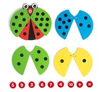 KIXZSAZ Mathématiques en Bois comptage Jouets Jeux de comptage Insecte Jouet étanche Durable numéro Correspondant Jeu Exquis Jouets éducatifs