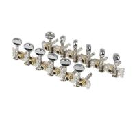 KIXZSAZ Mécaniques de guitare en métal avec boutons pour un accordage fluide et facile des guitares acoustiques 6 cordes. Mécaniques à colonne en acier.