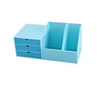 KIXZSAZ Meuble de Rangement pour Livres et Livres de Maison de poupée avec tiroir, modèle Unique Qui Aide Les Enfants à développer Leurs compétences, Bleu, 3.7 x 5.3 x 4.6 cm