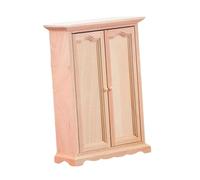 KIXZSAZ Meubles Miniatures d'armoire de Maison de poupée Style Vintage 1 Placard en Bois à l'échelle 12 avec Double Porte et 3 étagères Meubles Miniatures 1:12 Placard Maison poupée