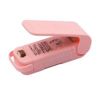 KIXZSAZ Mini thermoscelleuse portative pour sacs, pour une scellage facile, compacte et Portable, Machine de scellage à pression manuelle en ABS, Rose