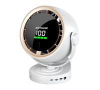 KIXZSAZ Mini ventilateur portable rechargeable, de réduction du bruit, réglage libre à 720°, refroidissement sans angle mort, ABS, blanc, Batterie 4000 mah