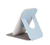 KIXZSAZ Miroir de poche avec lumières LED pour retouches de maquillage portables, petit miroir grossissant Portable avec lumière claire, bleu