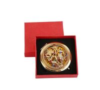 KIXZSAZ Miroir rond en diamants en métal Double face pour miroir de maquillage pour un maquillage de précision diamant Art déplacement poche