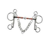 KIXZSAZ Mors de cheval haut de gamme, facile à utiliser pour tous les niveaux d'équitation. Ce mors robuste est idéal pour l'équitation en extérieur. Il est doté d'une , Argent , 127 mm