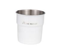 KIXZSAZ Mug de Camping Portable, élégant et empilable, Facile à Transporter pour Vos Aventures en Plein air et Vos soirées détente Autour du feu de Camp, Blanc, 8x8cm