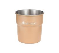 KIXZSAZ Mug de Camping Portable, élégant et empilable, Facile à Transporter pour Vos Aventures en Plein air et Vos soirées détente Autour du feu de Camp, Brun, 8x8cm