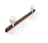 KIXZSAZ Organiseur de Robinet Mural en Noyer avec Ventouse pour Salle de Bain, Cuisine, Salle Bain, lavabo et évier, Support Rangement pour dortoir, Type+2 40cm