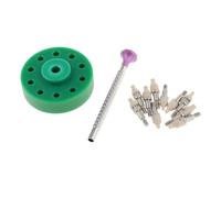 KIXZSAZ Outil de réglage des Aiguilles de Montre - Presse-Aiguilles Comprenant 10 Embouts pour Installer Les Aiguilles des Heures, Minutes et Secondes, Vert, 5 cm