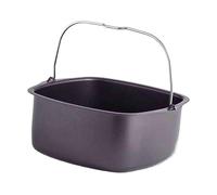 KIXZSAZ Panier à gâteaux antiadhésif pour friteuse, idéal pour la cuisson de gâteaux et de biscuits sans effort. Accessoires inclus : panier à pain, frites et moule en acier au, Noir, 7 pouces