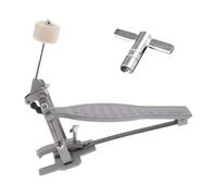 KIXZSAZ Pédale de grosse caisse portable et robuste à une seule chaîne, idéale pour améliorer ses compétences de batteur à la maison. Instrument percussion, pédale, Argent, 26 x 15 x 10 cm