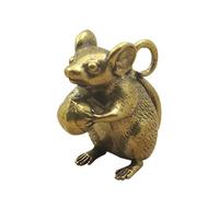 KIXZSAZ Pendentif souris rétro en laiton, figurine miniature, breloque de forme unique, accessoire de bijouterie, pendentif rétro créatif à faire soi-même, en forme rat, collier avec