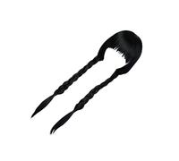 KIXZSAZ Perruque Addams large Application facile à porter bons cadeaux pour les cosplayers soie longue noire tressée mercredi perruques tresses perruque