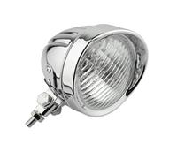 KIXZSAZ Phare de moto de Style Vintage universel pour une Installation facile et une sécurité améliorée, phare moto en métal, verre blanc