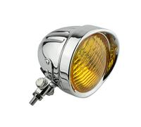 KIXZSAZ Phare de moto de Style Vintage universel pour une Installation facile et une sécurité améliorée, phare moto en métal, verre jaune