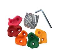 KIXZSAZ Pierres d'escalade à Haute résistance, en métal Durable et pour aux Couleurs Vives, Outils d'escalade d'arbre en Plein air, Points d'escalade résine, avec vis d'expansion, 5 pièces