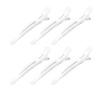 KIXZSAZ Pinces à cheveux confortables et antidérapantes, 6 pièces, pour outils de coiffure, multifonctionnalité et praticité, accessoires de coiffure pour Salon, Blanc, 7 pièces
