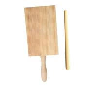 KIXZSAZ Planche à spaghetti multifonctionnelle avec rainures profondes pour former facilement des gnocchis traditionnels en spirale. Outil pour pâtes et beurre.