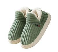 KIXZSAZ Pluffi dames pantoufles confortables hiver chaleur pantoufles femmes moelleux pantoufles dames pantoufles hiver, vert, 5.5/6.5 Royaume-Uni