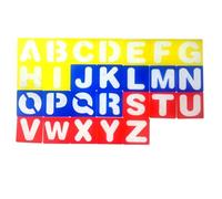 KIXZSAZ Pochoirs pour peinture modèle d'alphabet en plastique enfants fournitures d'apprentissage polyvalentes Scrapbooking enseignement scolaire, type 1