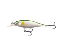 KIXZSAZ Poisson appât leurre de pêche 7.5cm 6g Longue Langue manivelle Plastique ABS couler Rapidement Wobblers Jigging pêche à la traîne brochet Bar, Vert Clair