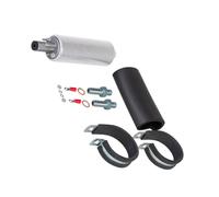 KIXZSAZ Pompe à carburant en ligne en métal 255LPH pression à haut débit avec Kit d'installation pompe carburant ligne ajustement universel, Argent