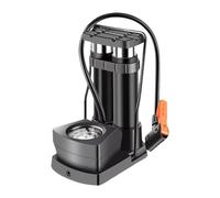 KIXZSAZ Pompe à Pied Portable Haute Pression à Double Cylindre pour pneus de vélo avec pédale antidérapante, pour Un Gain de Temps et d'efforts. Pompe Pied Portable pour pneus vélo