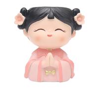 KIXZSAZ Pot de fleurs créatif en forme de tête, adorable statue fille, à poser sur une table. Décoration jardin, d'intérieur et d'extérieur. Pot fleurs bureau, statue fille, rose