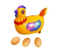 KIXZSAZ Poule Interactive Qui Marche, Chante et Pond des œufs. Poupée Poule avec Effets sonores et Lumineux dynamiques. Poussin Qui Parle, Marche, Chante et Danse.