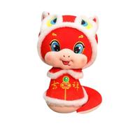 KIXZSAZ Poupée de Serpent Chinois en Peluche Douce de Couleur vive, ajoutant Un Effet Festif pour aux Maisons, Bureaux et Cadeaux pour Le Nouvel an, Sculpture Statue d'animal, bibliothèque du