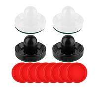KIXZSAZ Poussoirs et palets de Hockey sur air : Accessoires résistants et de Grande Taille. Expérience de Jeu complète, Moments de Partage et de, Noir et Blanc, 96x60mm