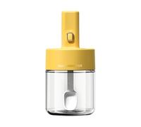 KIXZSAZ PP ABS pot à épices couleur unie Transparent étanche à la poussière cuillère télescopique sel poulet poudre bouteille accessoires, Jaune