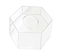 KIXZSAZ Présentoir à gâteaux à étages en acrylique transparent élégant et remplissable, laissant libre cours votre imagination avec des décorations, Diamètre 25 cm