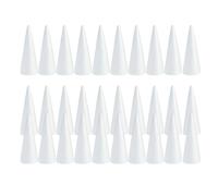 KIXZSAZ Projets de Bricolage : Gnomes Faits Main, décorations de Noël, créations innovantes avec des cônes en Mousse pour des Cadeaux de Noël Uniques, Formes en polystyrène, Blanc, 110 mm