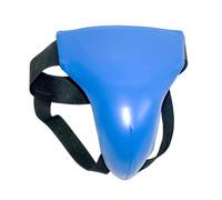 KIXZSAZ Protège-aine de Taekwondo avec Bande élastique offrant Confort et Absorption des Chocs. et Maintien Contre Les Chocs. Jockstrap en Cuir PU pour, Bleu, M.