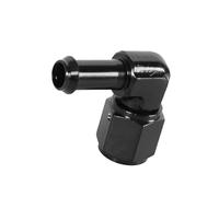KIXZSAZ Raccord ardillon en alliage d'aluminium T-6, Installation facile, large Application, adaptateur Flexible et précis, pivotant femelle, Noir, AN6 à 9.5 mm