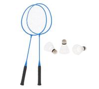 KIXZSAZ Raquettes de Badminton, équipement Professionnel pour s'amuser en Famille, Volants en Nylon, Jeu de Jardin Facile à Transporter, Grip de Raquette, balles de qualité, Bleu, 67 cm