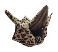 KIXZSAZ Rat hamac Fait à la Main Chaleur Animaux Lits Suspendus lit Animaux Cages Maison pour Rats hamacs Multifonctions Fournitures pour Animaux de Compagnie, Points Noirs, 34 * 34