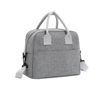 KIXZSAZ Récipient alimentaire thermique en toile Durable, profitez de repas chauds froids à tout moment et en tout lieu, sac fourre-tout isotherme Polyester anti-fuite, gris
