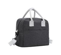 KIXZSAZ Récipient alimentaire thermique en toile Durable, profitez de repas chauds froids à tout moment et en tout lieu, sac fourre-tout isotherme Polyester anti-fuite, noir