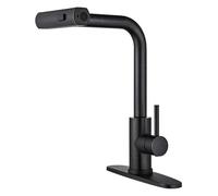 KIXZSAZ Robinet avec Rotation à 360 degrés, adapté à différents Styles, en alliage d'aluminium, nouveaux accessoires de cuisine, Noir